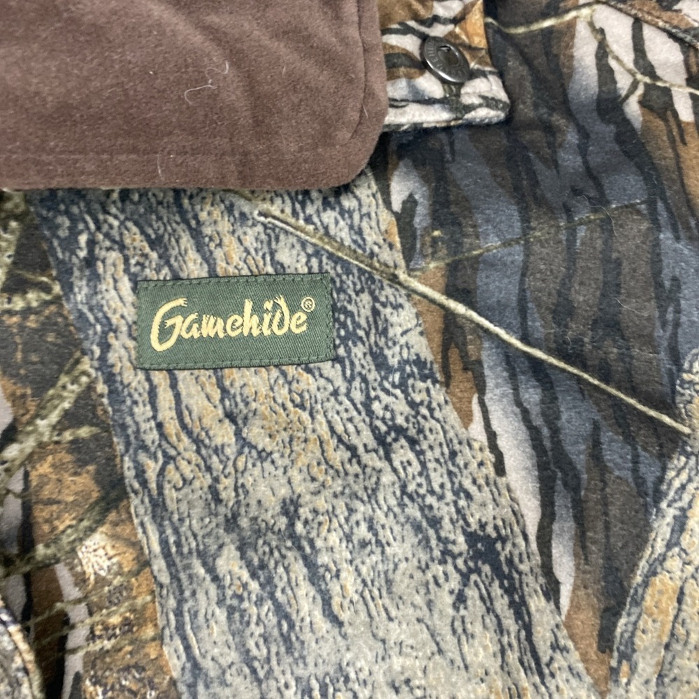 Gamehide Hush Hide Mossy Oak Camouflage Hunting Zip Up Jacket Men's Size XL - Picture 10 of 16